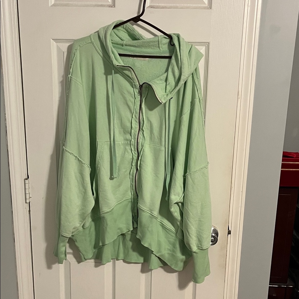 We The Free Green Zip-Up Hoodie